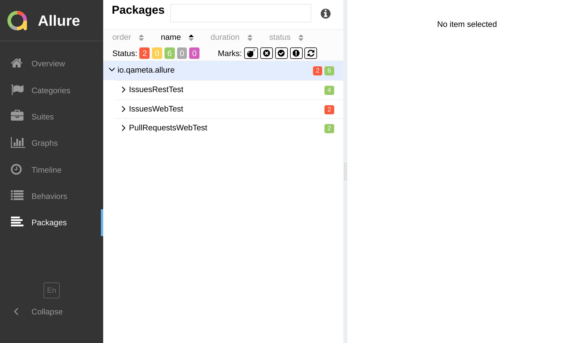 Grouping by package